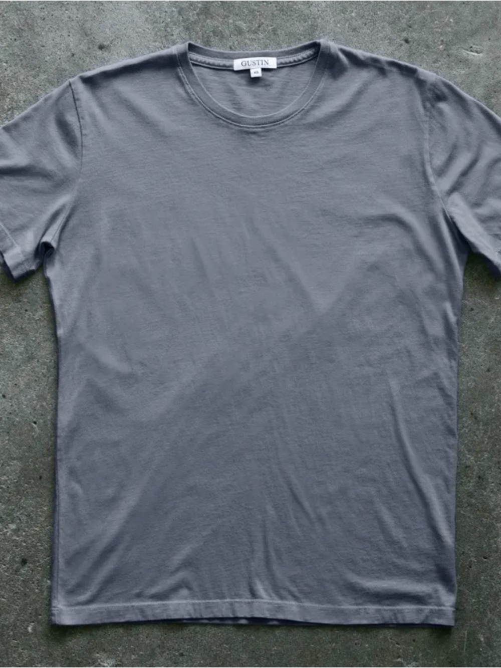 Gustin Men's Pima Cotton Crew Neck T-Shirt in Dark Stone (2 pack)